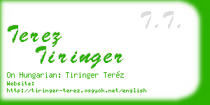 terez tiringer business card