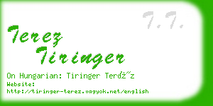 terez tiringer business card